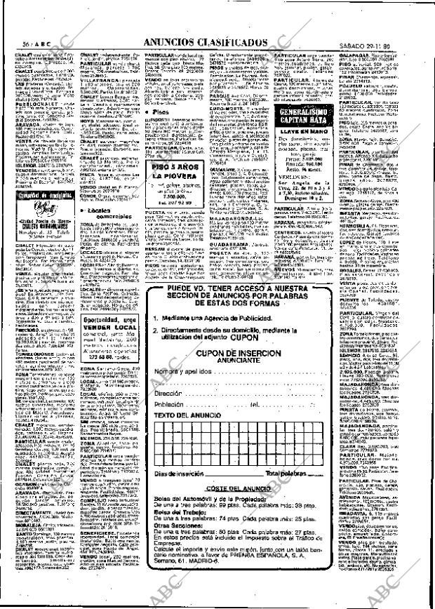 ABC MADRID 29-11-1980 página 84