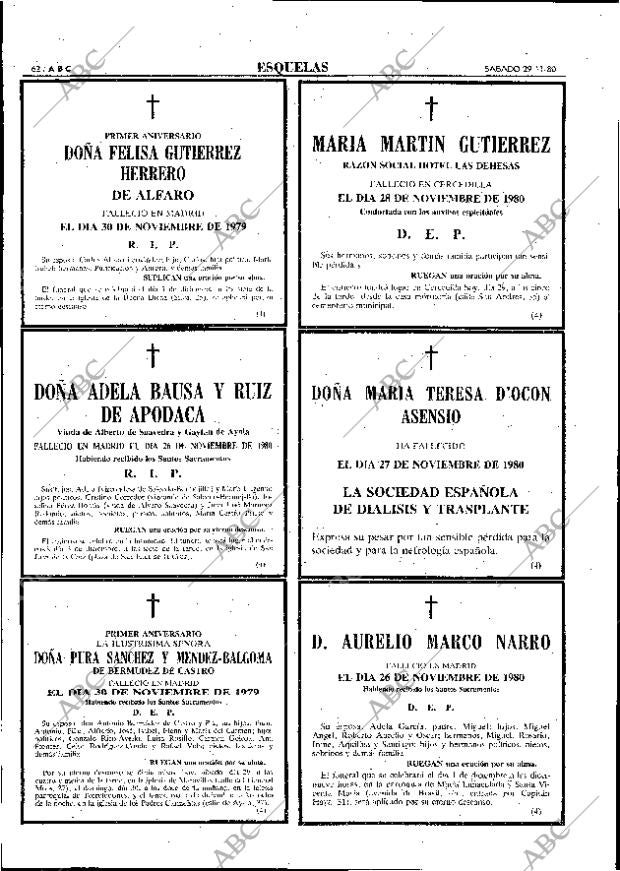 ABC MADRID 29-11-1980 página 90