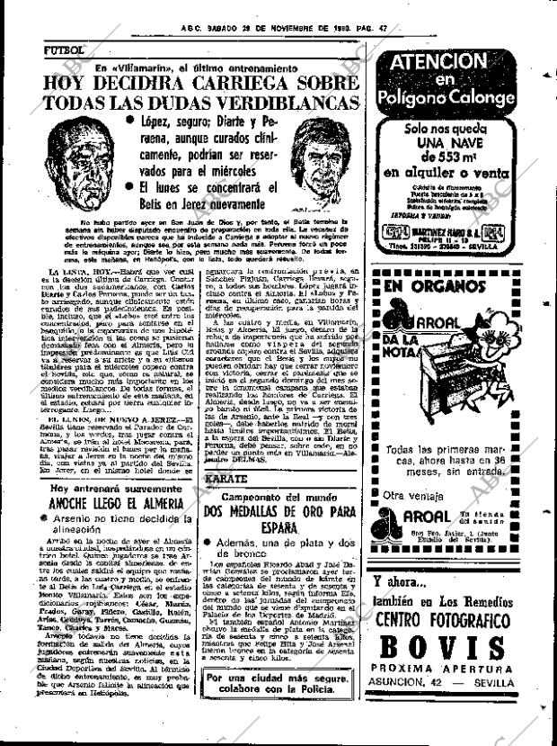 ABC SEVILLA 29-11-1980 página 59