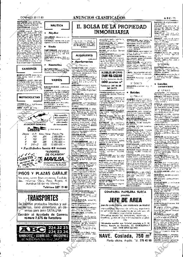 ABC MADRID 30-11-1980 página 87