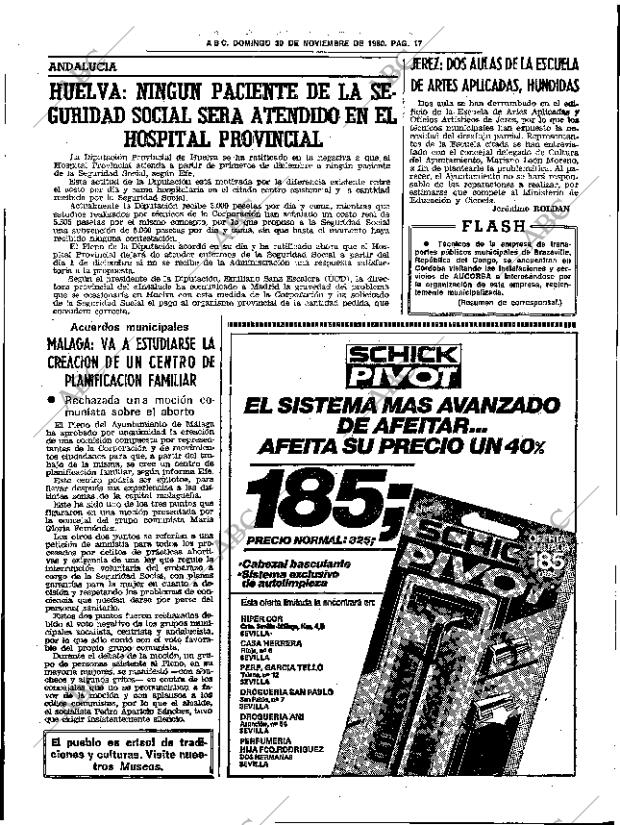 ABC SEVILLA 30-11-1980 página 33