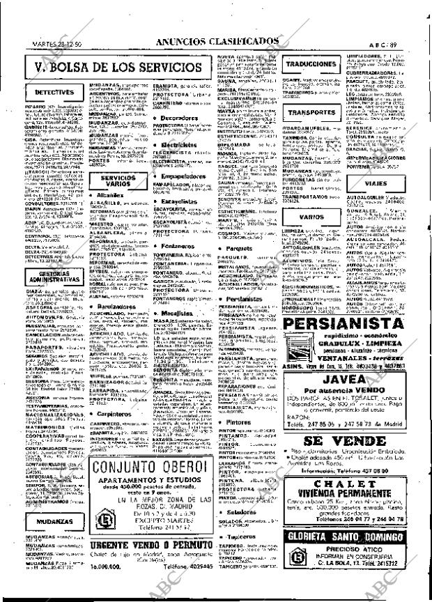 ABC MADRID 23-12-1980 página 113