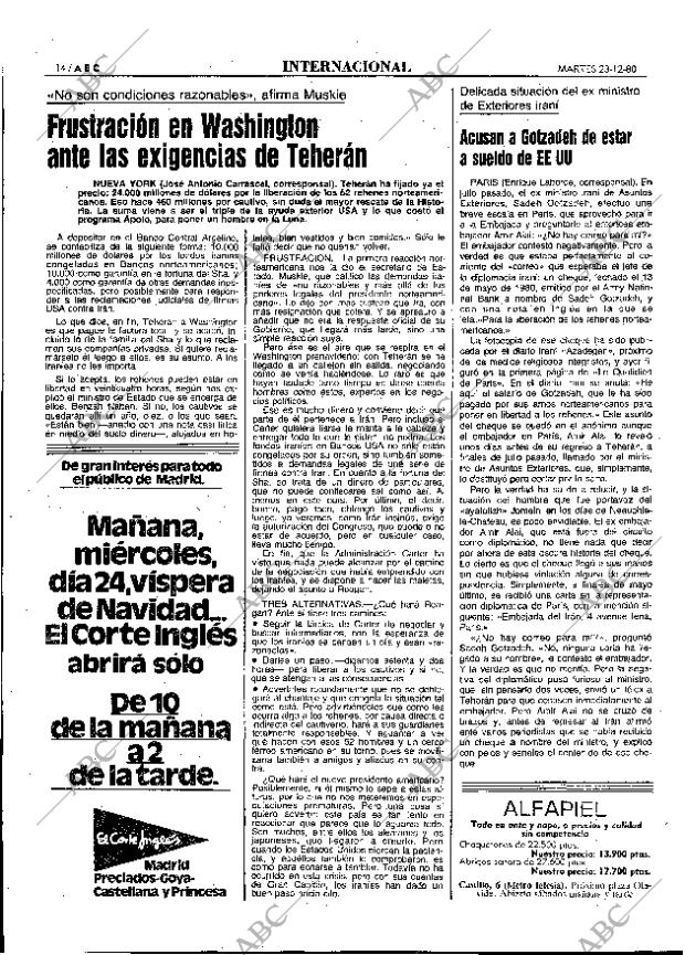ABC MADRID 23-12-1980 página 38