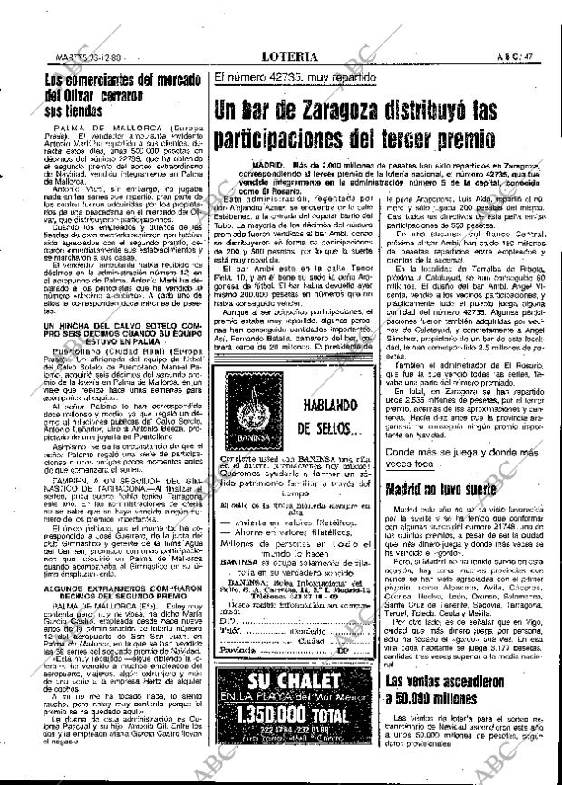ABC MADRID 23-12-1980 página 71
