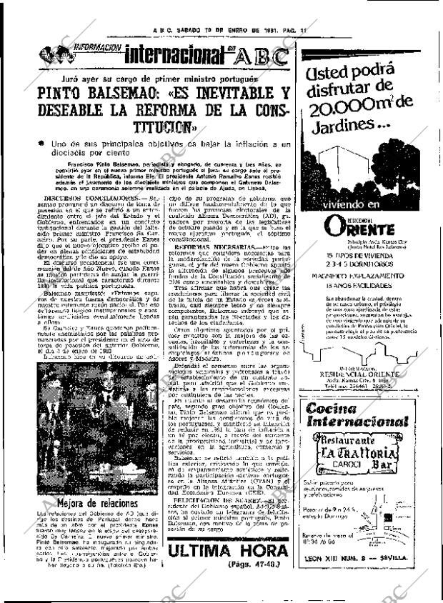 ABC SEVILLA 10-01-1981 página 17