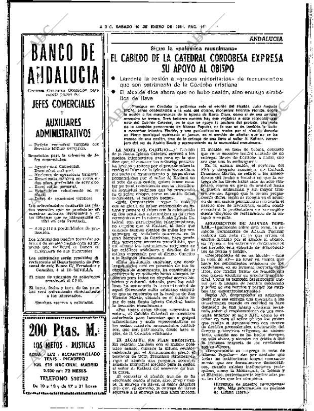 ABC SEVILLA 10-01-1981 página 20