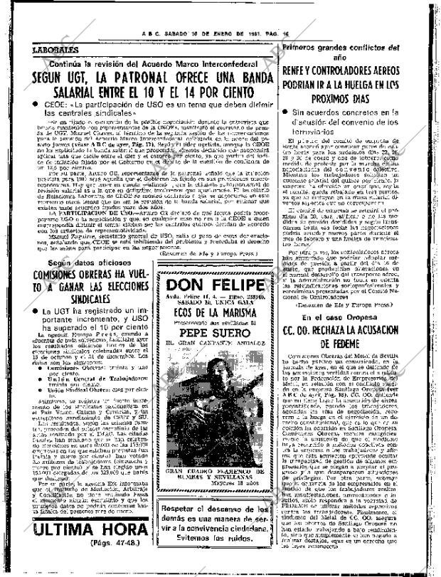 ABC SEVILLA 10-01-1981 página 22