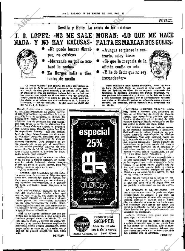 ABC SEVILLA 17-01-1981 página 41