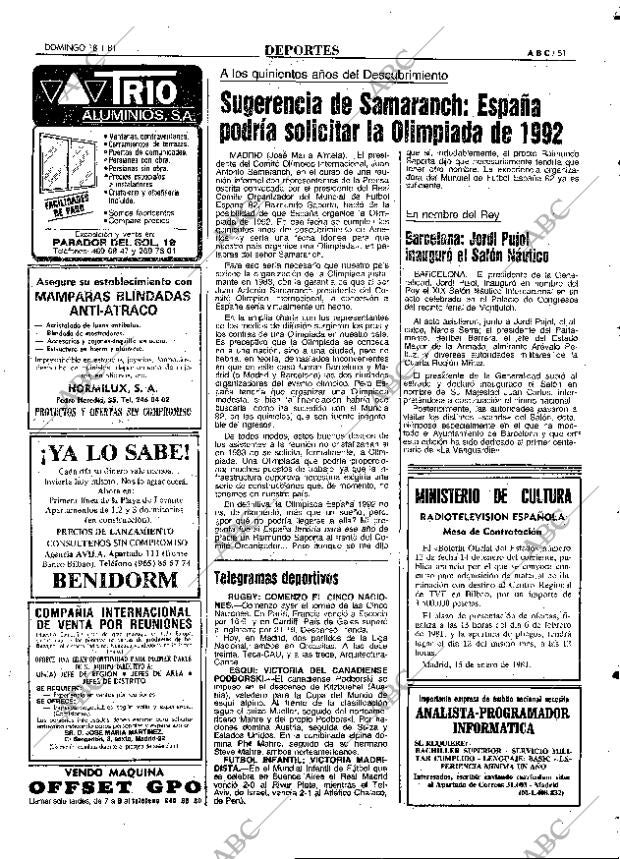ABC MADRID 18-01-1981 página 67