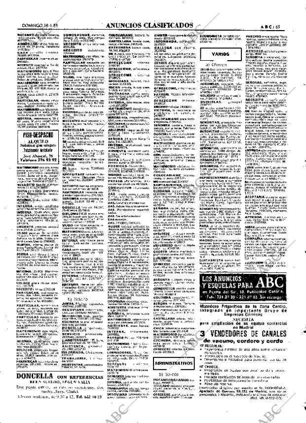 ABC MADRID 18-01-1981 página 85