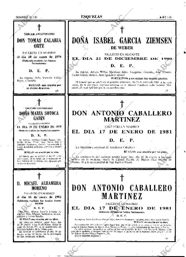 ABC MADRID 18-01-1981 página 91