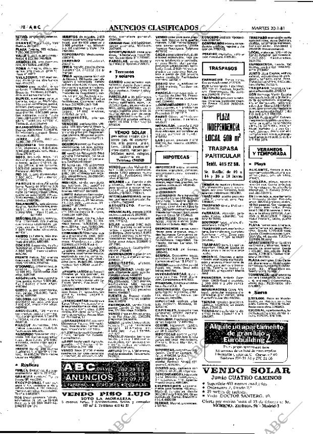 ABC MADRID 20-01-1981 página 90
