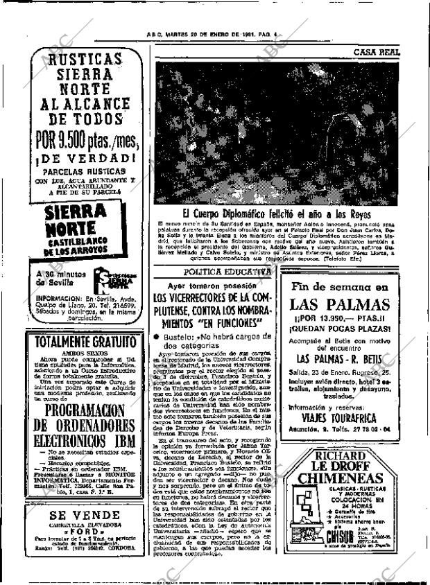 ABC SEVILLA 20-01-1981 página 16