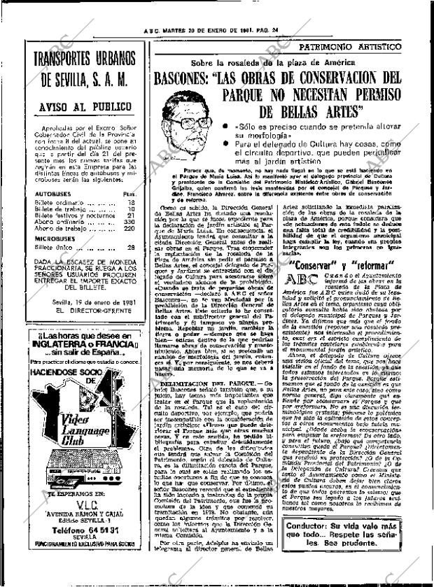 ABC SEVILLA 20-01-1981 página 36
