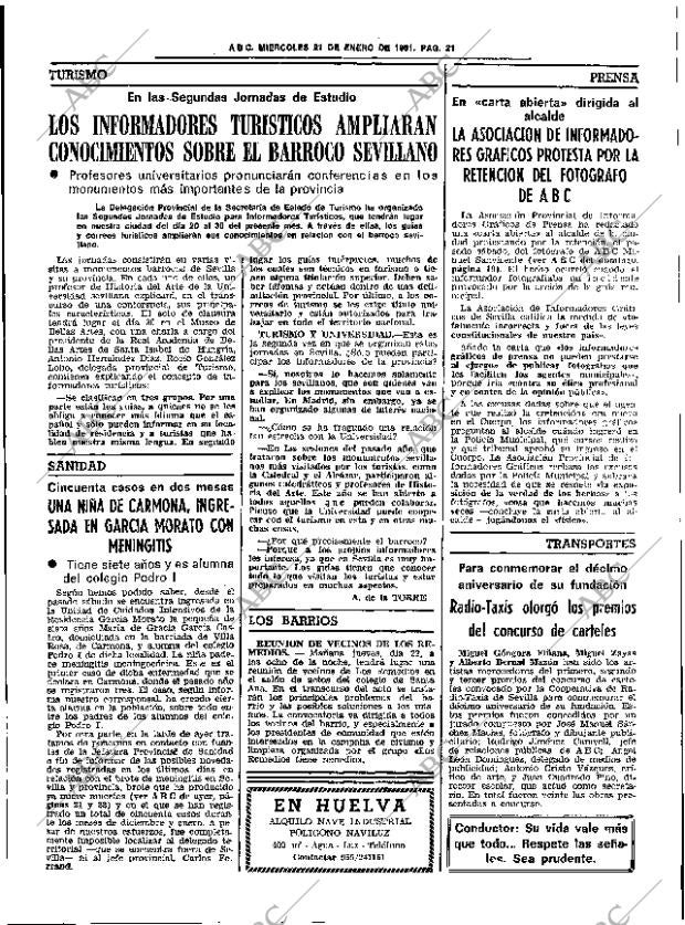 ABC SEVILLA 21-01-1981 página 29