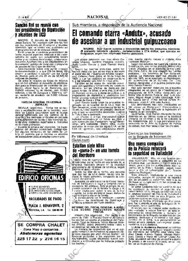 ABC MADRID 23-01-1981 página 16