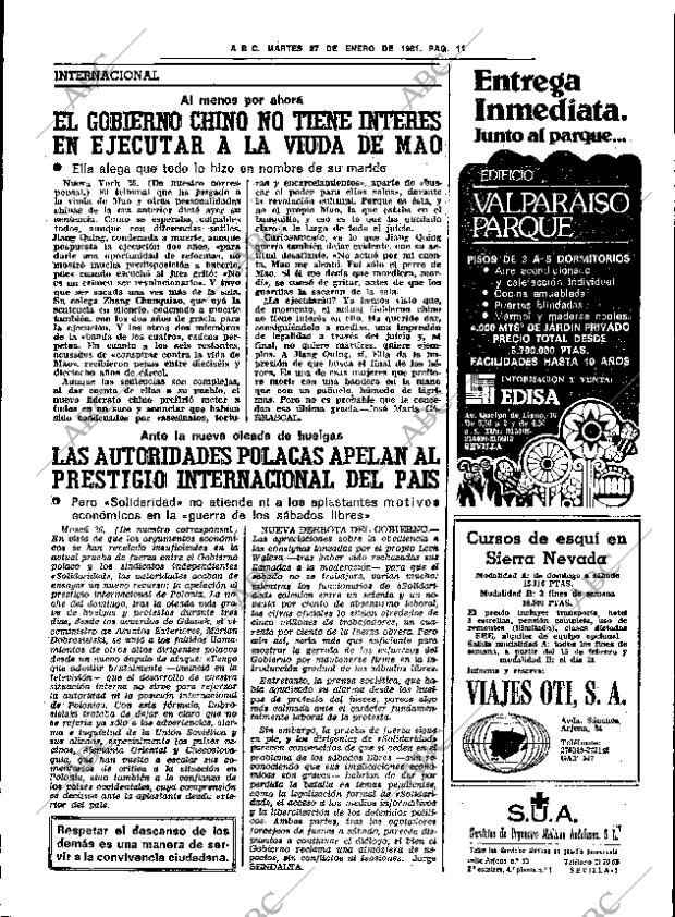 ABC SEVILLA 27-01-1981 página 23