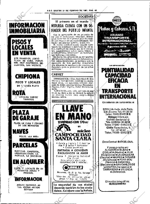 ABC SEVILLA 24-02-1981 página 64