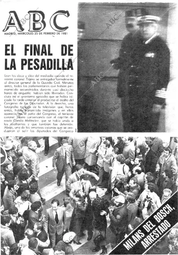 ABC MADRID 25-02-1981 página 1