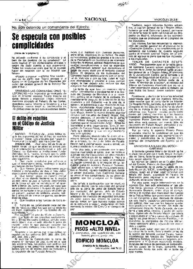 ABC MADRID 25-02-1981 página 14
