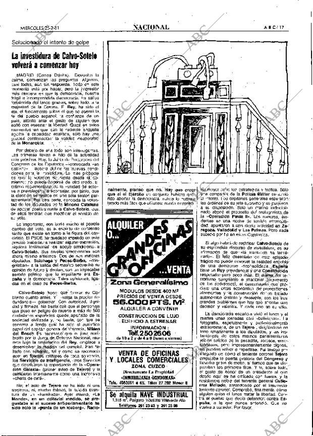 ABC MADRID 25-02-1981 página 25