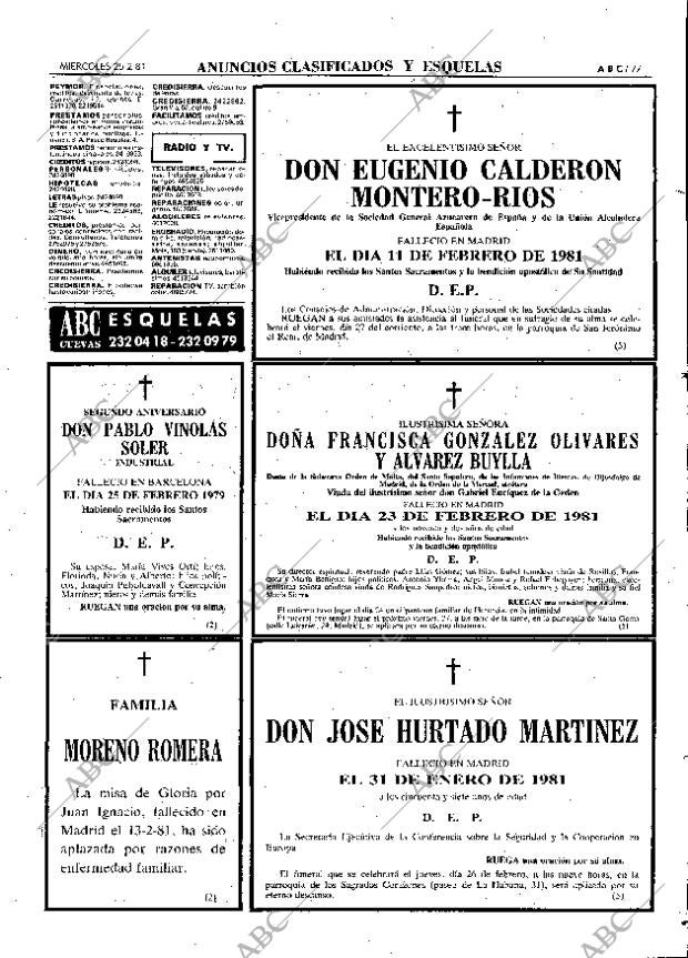ABC MADRID 25-02-1981 página 85