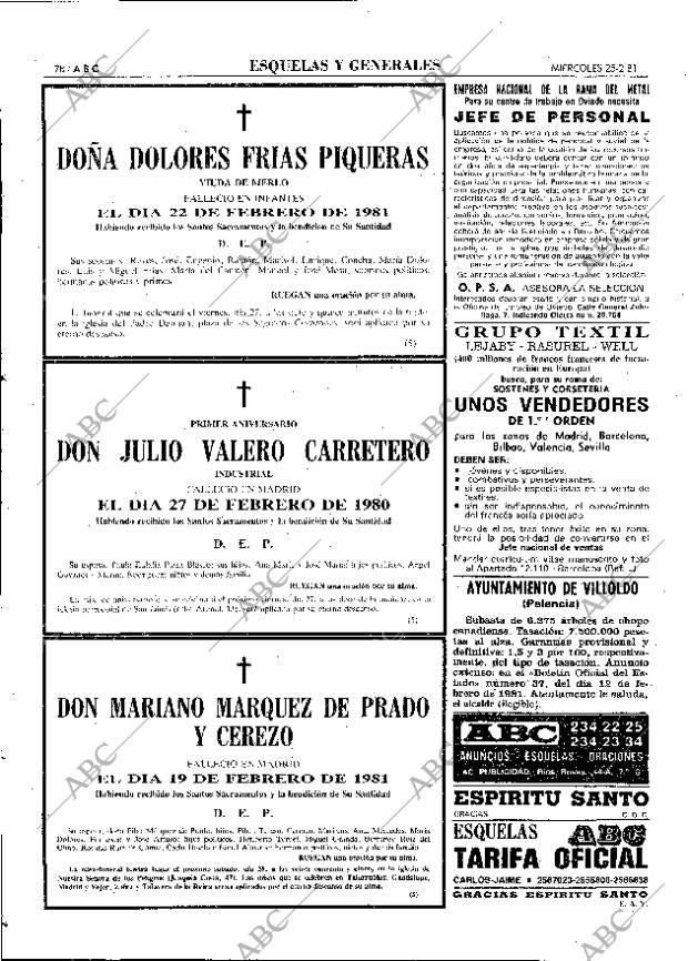 ABC MADRID 25-02-1981 página 86
