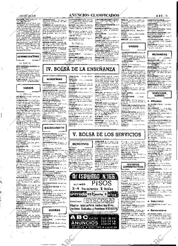 ABC MADRID 26-02-1981 página 85
