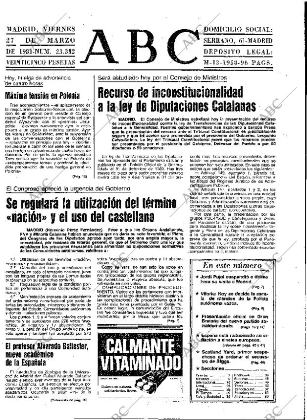 ABC MADRID 27-03-1981 página 9