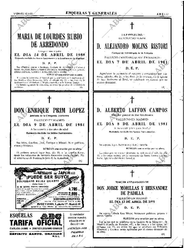 ABC MADRID 10-04-1981 página 89