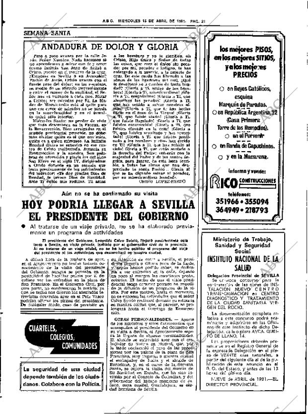 ABC SEVILLA 15-04-1981 página 29