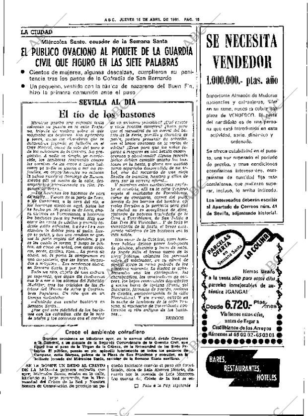 ABC SEVILLA 16-04-1981 página 23