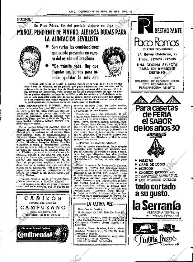 ABC SEVILLA 19-04-1981 página 61