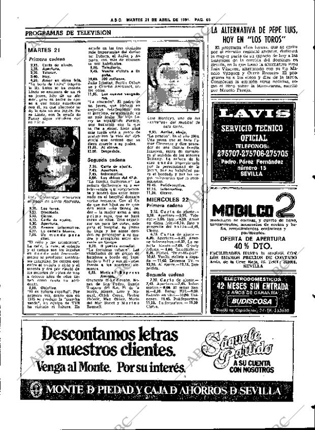 ABC SEVILLA 21-04-1981 página 89