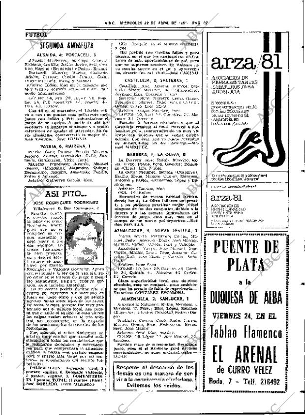 ABC SEVILLA 22-04-1981 página 49