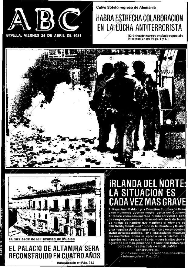 ABC SEVILLA 24-04-1981 página 1