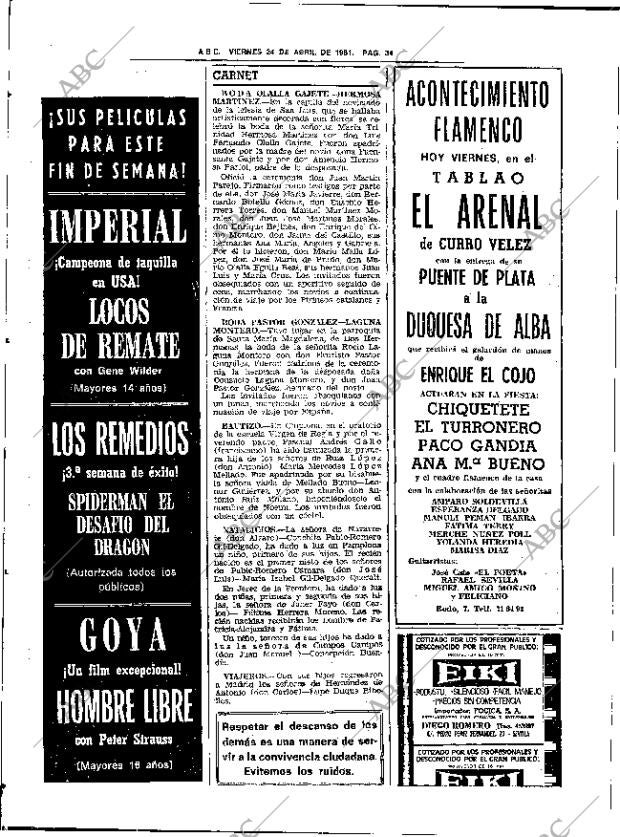 ABC SEVILLA 24-04-1981 página 50