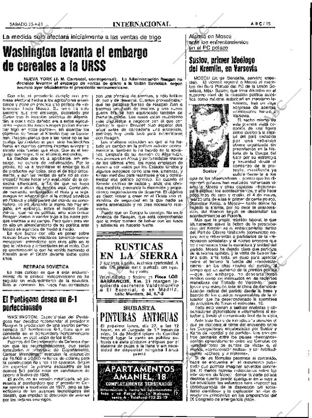 ABC MADRID 25-04-1981 página 23