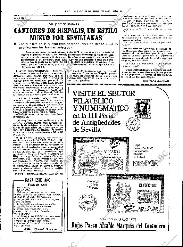 ABC SEVILLA 25-04-1981 página 47