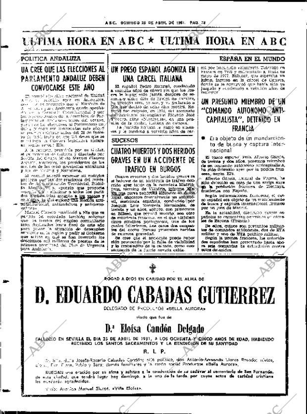 ABC SEVILLA 26-04-1981 página 88