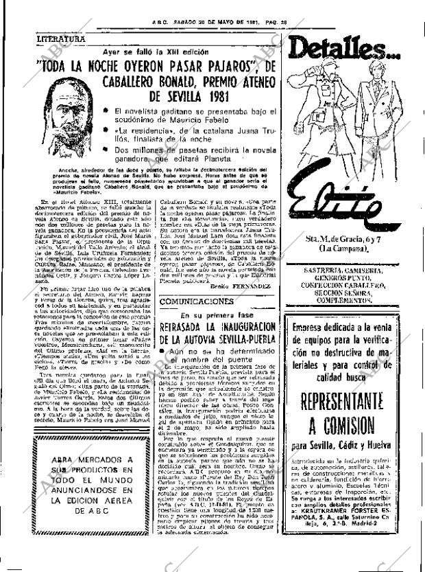 ABC SEVILLA 30-05-1981 página 41