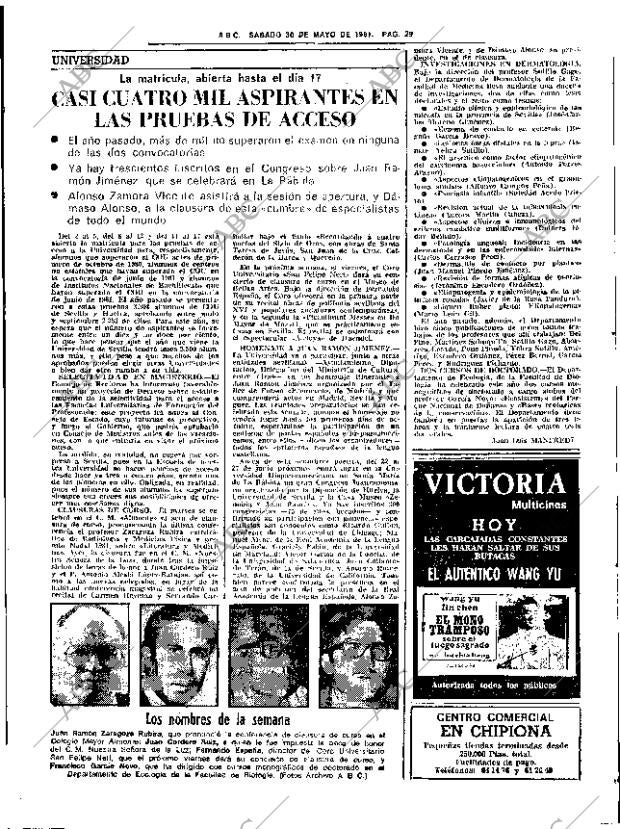 ABC SEVILLA 30-05-1981 página 45