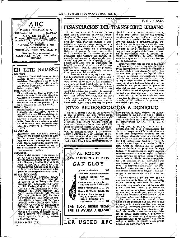 ABC SEVILLA 31-05-1981 página 18