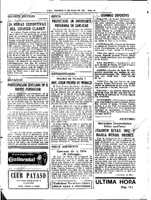 ABC SEVILLA 31-05-1981 página 70