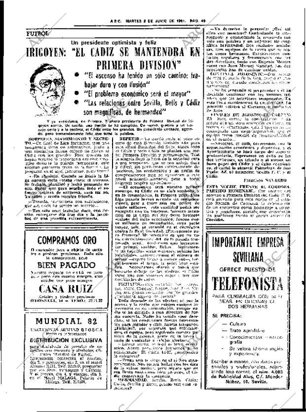 ABC SEVILLA 02-06-1981 página 73