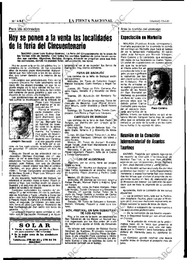 ABC MADRID 13-06-1981 página 70