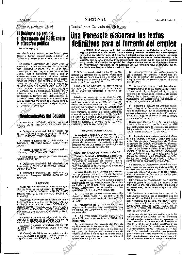 ABC MADRID 20-06-1981 página 14