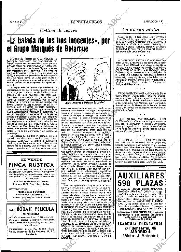 ABC MADRID 20-06-1981 página 68