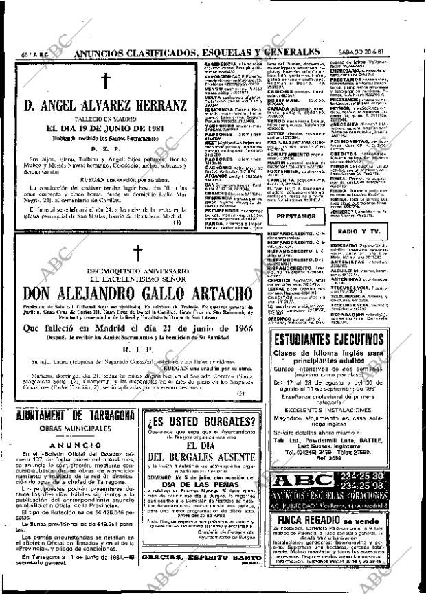 ABC MADRID 20-06-1981 página 86