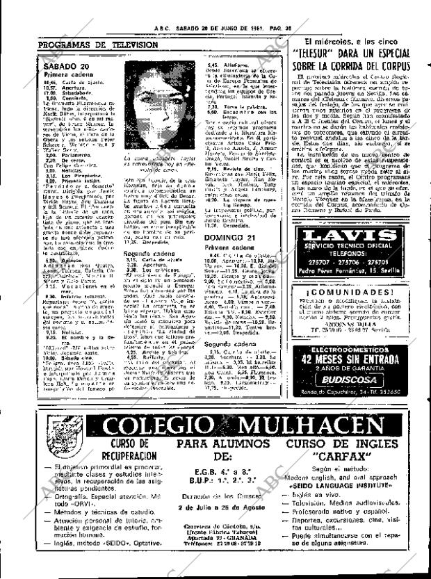 ABC SEVILLA 20-06-1981 página 51